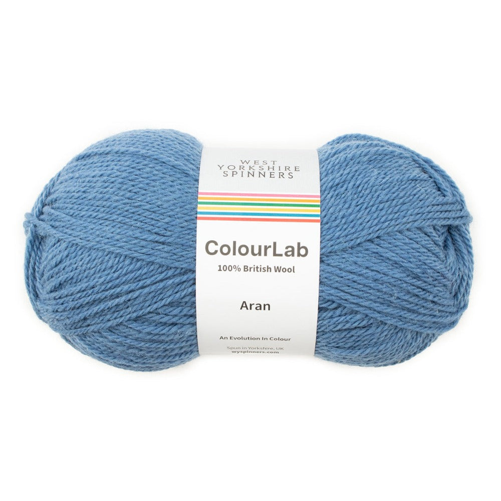 Blue aran wool best sale