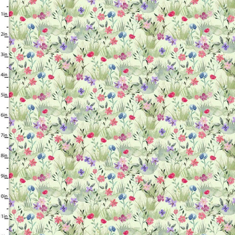 Craft Cotton Company Fabric Wildflowers (F18034) 100% Cotton Dogs Life Fabric