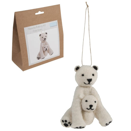 Groves Craft Polar Bear Trimits Beginners Needle Felting Kits