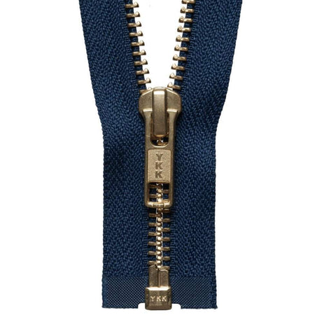 Groves Zip Navy 919 YKK Brass Metal Open End Zip 66 cm / 26 Inch