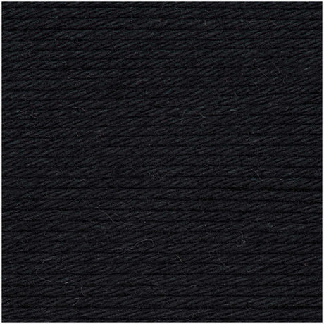 Rico Yarn Black (020) Rico Creative Cotton DK Yarn