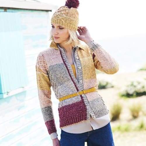 Stylecraft Patterns Stylecraft Batik Swirl Cardigan, Hat & Wristwarmers DK Knitting Pattern 9672