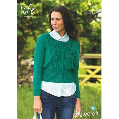 Stylecraft Patterns Stylecraft Ladies Sweater DK Knitting Pattern 9026