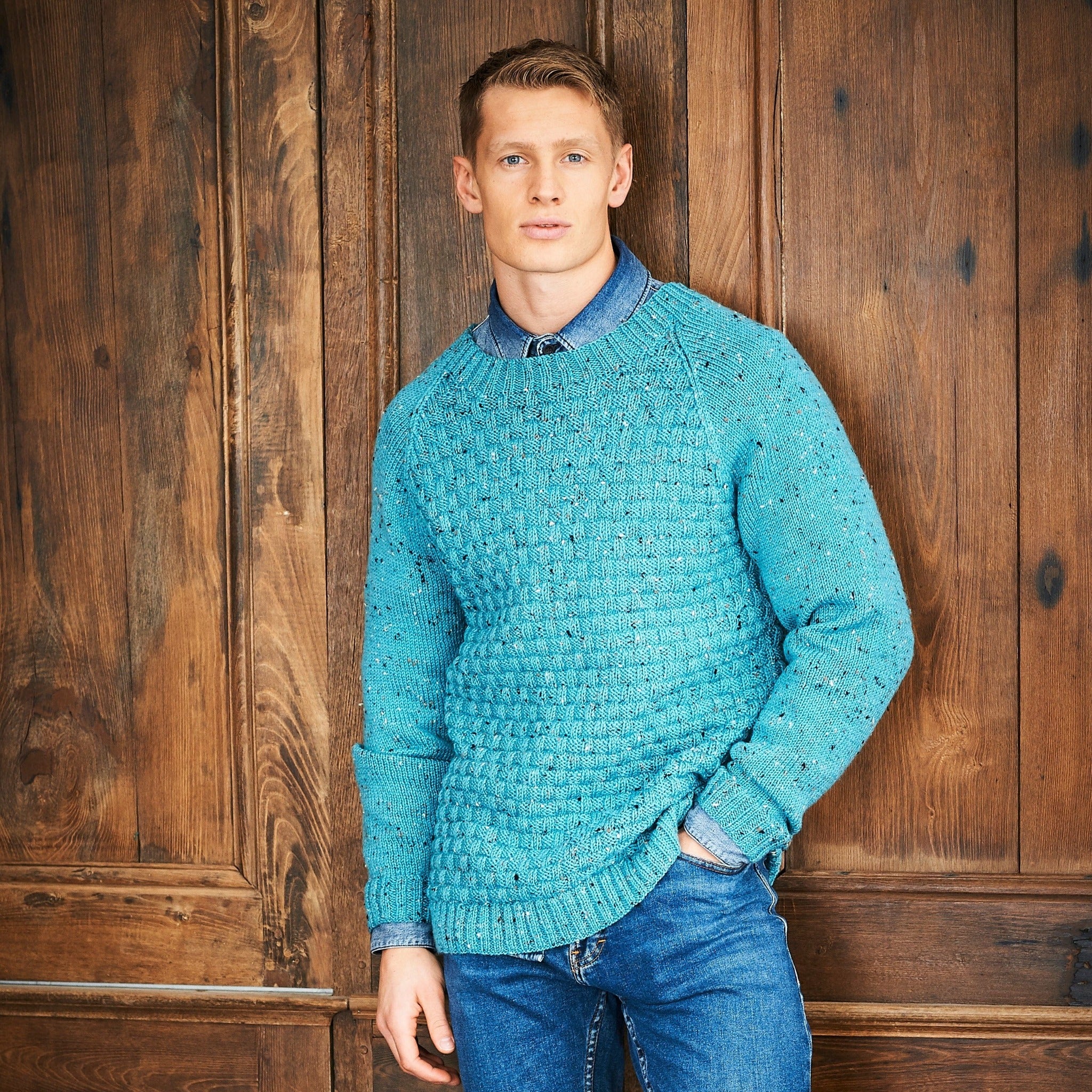 Men's sweater clearance with wooden buttons