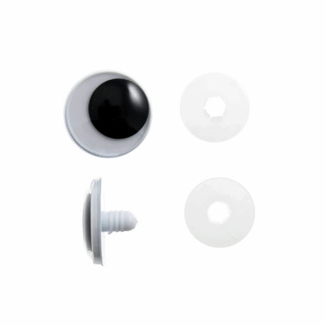 Trimits Haberdashery Safety Googly Eyes Black 20 mm Pack of 4 (CB019) Safety Eyes for Toy Making