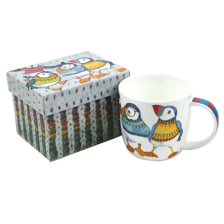 Emma Ball Woolly Puffins China Mug